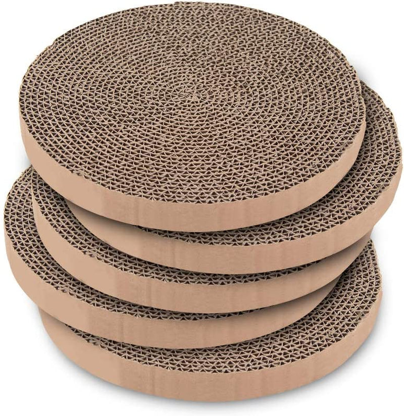 Corrugated Cardboard Cat Scratcher Refill Pads, Lounger, and Fun Interactive Scratching Boards, Claw Safe, Durable, Natural Recycled Materials, Supports Active Play - Lounger I